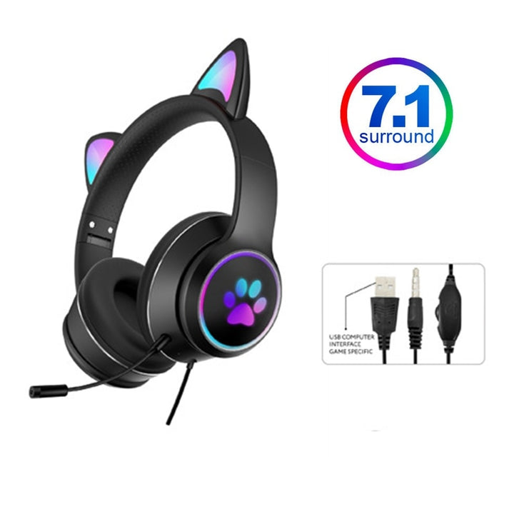RGB Cat Ear Gaming Headset (Multiple Colourways) – Noob Slapper